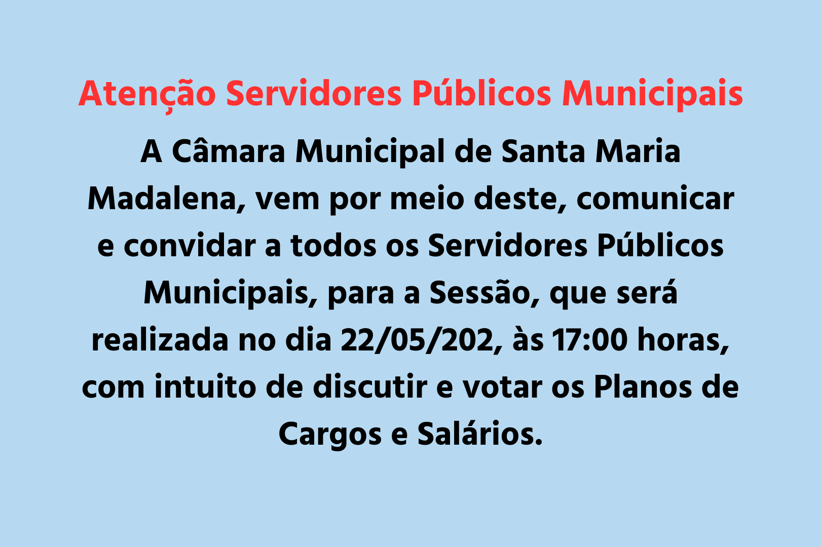 Atenção Servidores Públicos Municipais